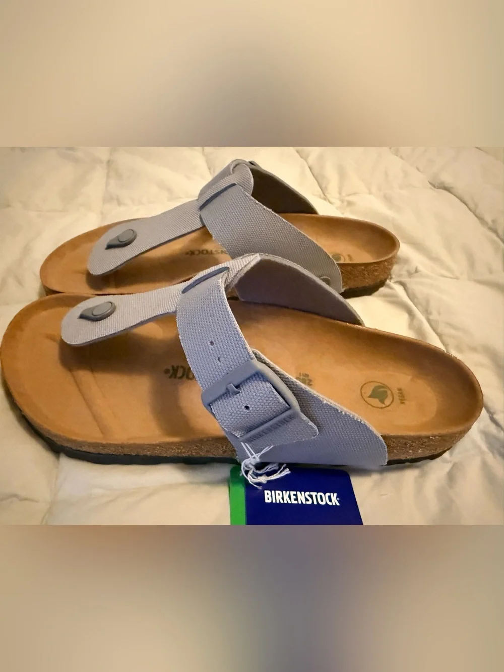 Birkenstock Gizeh Vegan T-Strap Sandals Gray Men 11 / EU 44 Regular Fit NWB